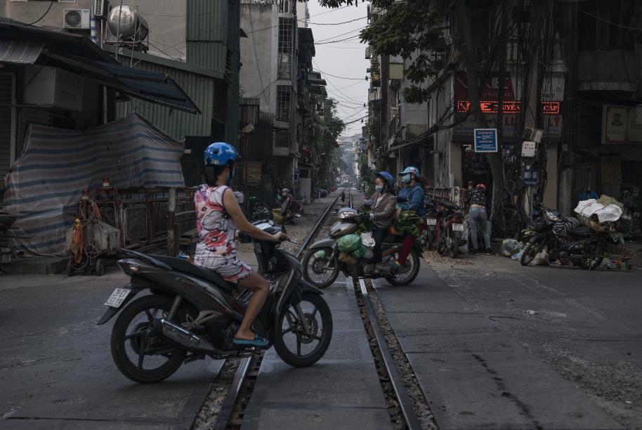 The most common transport vehicle in Hanoi, the scooter