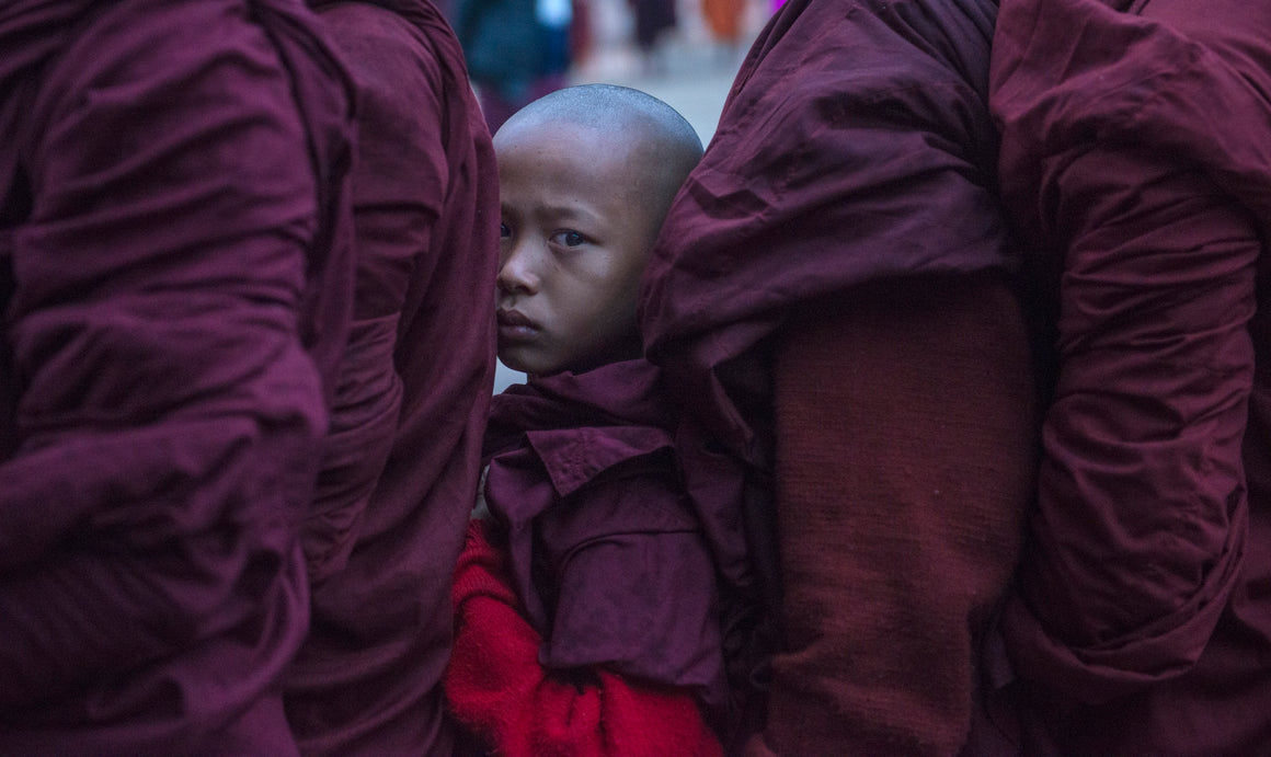 Buddhist monks at the Ananada pagoda festival