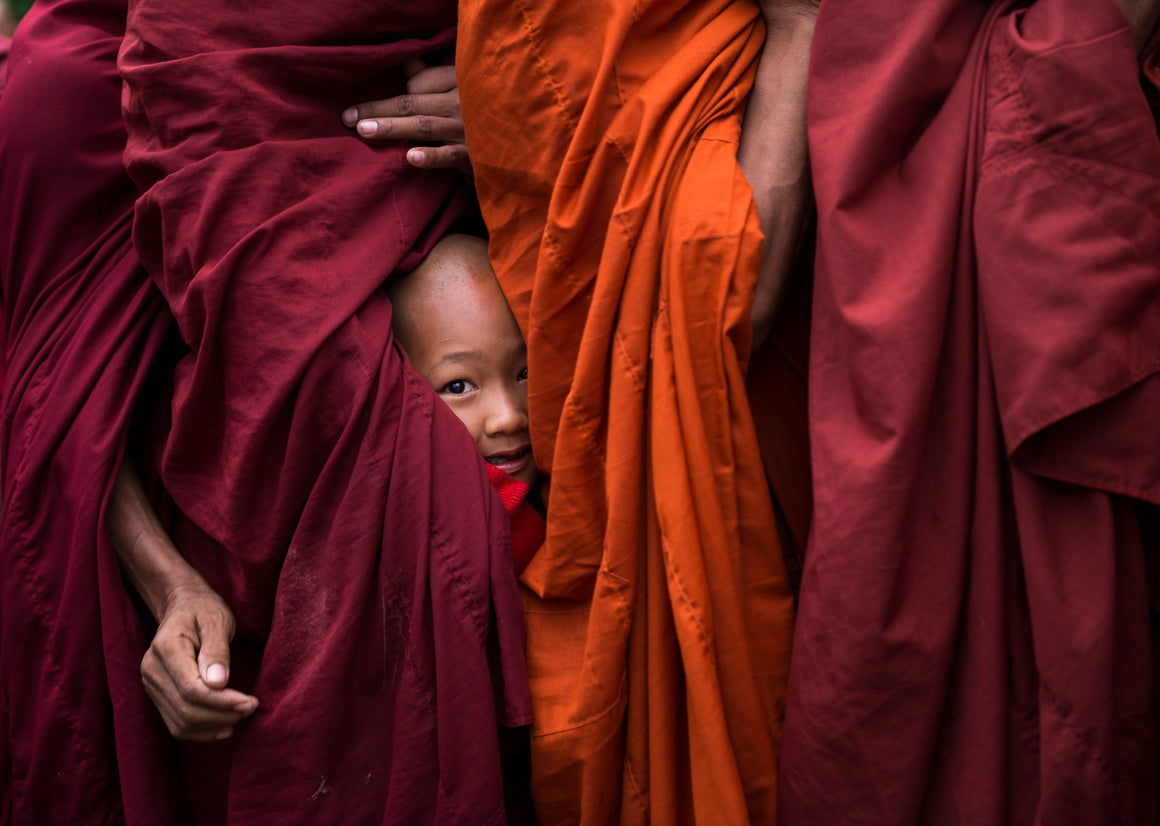 Buddhist monks at the Ananada pagoda festival