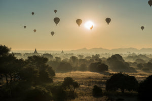 Sunrise over the planes of Bagan