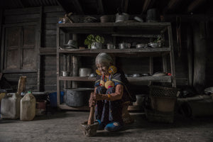 Tattooed-face women of Chin state