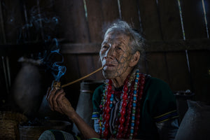 Tattooed-face women of Chin state