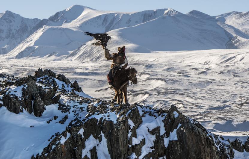 The vast snowy expanses of Western Mongolia