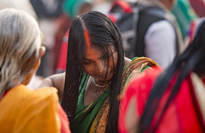 Moments after a holy bath in the Ganges