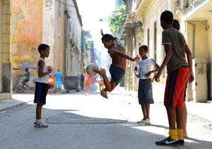 Street soccer in Havana