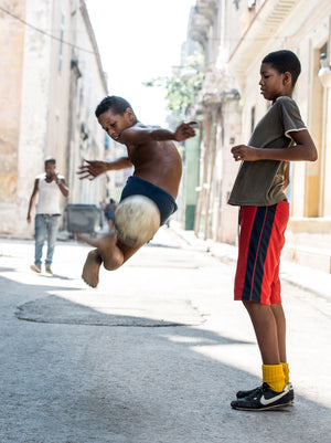 Street soccer in Havana